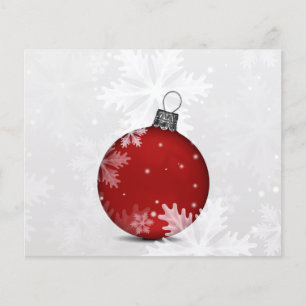 Budget Rode Ornament Sneeuwsfeer Vakantiekaart