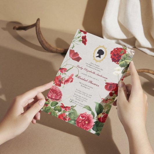 Budget Rode Roos Bloemen Bridgerton Vrijgezellenfe Kaart