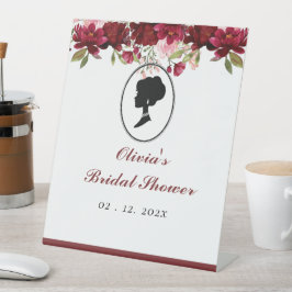 Budget Rode Roos Bloemen Bridgerton Vrijgezellenfe Reclamebord Met Voetstuk