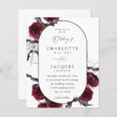 Budget Rode Roos Halloween Vleermuizen Trouwen- Wi (Voorkant / Achterkant)