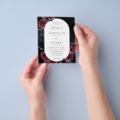 Budget Rode Roos Halloween Vleermuizen Trouwen- Zw Flyer (Hand)