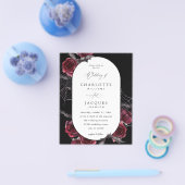 Budget Rode Roos Halloween Vleermuizen Trouwen- Zw Flyer (Enkel)