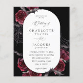 Budget Rode Roos Halloween Vleermuizen Trouwen- Zw Flyer (Voorkant)