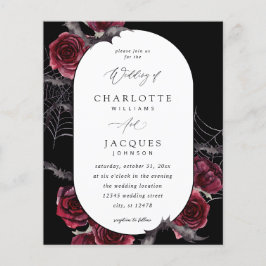 Budget Rode Roos Halloween Vleermuizen Trouwen- Zw Flyer