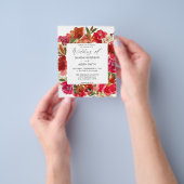 Budget Rode Roos & Witte Bloemen 1 Trouwboeket Flyer (Hand)