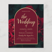 BUDGET Rode Rozen ForestGroen Winter Bruiloft UITN Flyer (Voorkant)