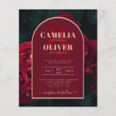 BUDGET Rode Rozen ForestGroene Winter Huwelijksuit (Voorkant)