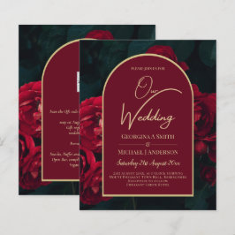 BUDGET Rode Rozen ForestGroene Winter Huwelijksuit