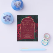 BUDGET Rode Rozen ForestGroene Winter Huwelijksuit Flyer (Enkel)