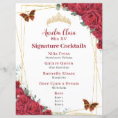 Budget Rode Rozen Quinceanera XV Verjaardagsbar Me (Voorkant)