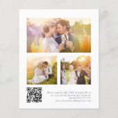 BUDGET Rode Wildbloemen 3 foto QR Bruiloft Bedankt (Achterkant)