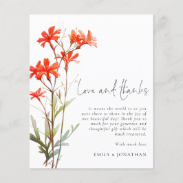 BUDGET Rode Wildbloemen 3 foto QR Bruiloft Bedankt