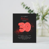 BUDGET Rode Zwarte Ballonnen Confetti Volwassenen  (Staand voorkant)