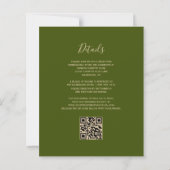 Budget Roest Agaat Olijf QR Code Huwelijksuitnodig (Achterkant)