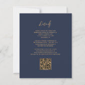 Budget Roest Agate Marineblauw QR Code Trouw Uitno (Achterkant)