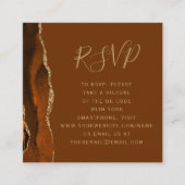 Budget Roest Gouden Agaat Bruin Huwelijk QR Code R Informatiekaartje (Voorkant)