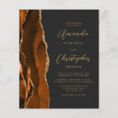 Budget Roest Gouden Agaat Donkere QR Code Trouwen (Voorkant)