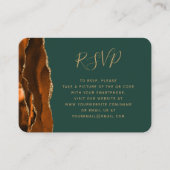 Budget Roest Gouden Agaat Groen Trouwen QR Code RS Informatiekaartje (Voorkant)