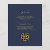 Budget Roest Gouden Agaat Marine Blauw QR Code Huw (Achterkant)