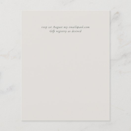 BUDGET Roestbruine Bronzen Blad Trouw Uitnodiginge (Achterkant)