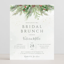 Budget Roesti Winter Greenery Bridal Brunch Invite