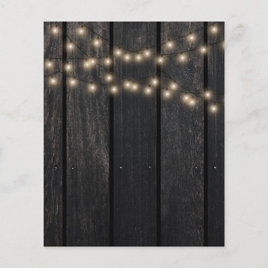 Budget roestvrij floral wood bridal douche-uitnodi flyer (Achterkant)