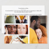 Budget Romantic 4 Wedding Engaged Photos Collage (Voorkant / Achterkant)