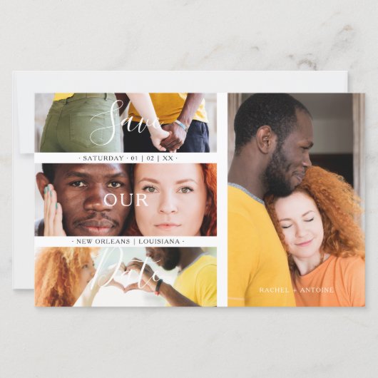 Budget Romantic 4 Wedding Engaged Photos Collage (Voorkant)