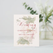 BUDGET Romantic Blush Floral Photo Wedding Invites (Staand voorkant)