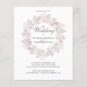 BUDGET Romantic Elegant Roos Gold Wreath Weddensch (Voorkant)