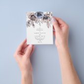 Budget Romantic Elegant Waterverf Floral Wedding Flyer (Hand)