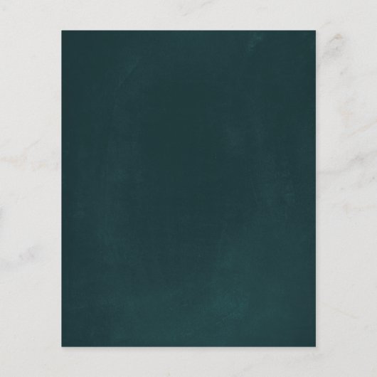 Budget Romantic Emerald Wreath Copper Wedding Flyer (Achterkant)