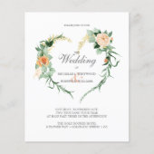 BUDGET Romantic Floral Heart Wreath Weddenschap (Voorkant)