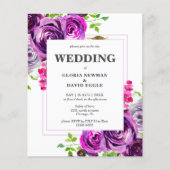 Budget Romantic Paarse Floral Wedding (Voorkant)