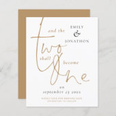 Budget Romantic Quote White Gold Weduwnaar Opslagd (Voorkant / Achterkant)