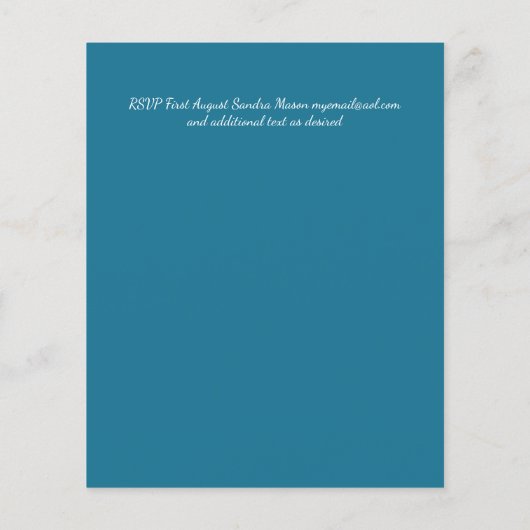 Budget Romantic Vintage kerstbruiloft Uitnodiging (Achterkant)