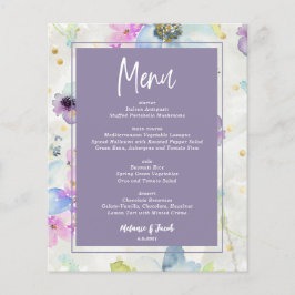 Budget Romantisch Mauve Paarse Bloemen Menu