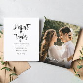 BUDGET Romantisch Mooi Hart Script Foto Bruiloft