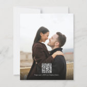 BUDGET Romantisch Script Foto QR Code Huwelijk (Achterkant)