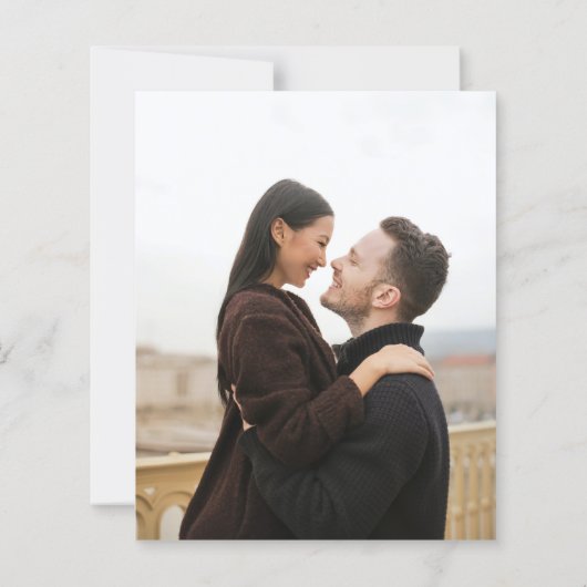 BUDGET Romantisch Script Zwart Wit 2 Fotobruiloft (Achterkant)