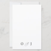 BUDGET Romantisch Script Zwart Wit Initiaal bruilo (Achterkant)