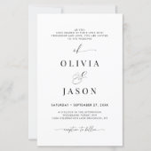 BUDGET Romantisch Script Zwart Wit Initiaal bruilo (Voorkant)