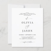 BUDGET Romantisch Script Zwart Wit Initiaal bruilo (Voorkant)