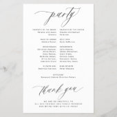 Budget romantisch zwart-wit trouwprogramma flyer (Achterkant)