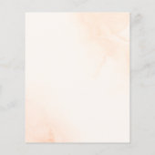 Budget Romantische Blush Roze Waterverf Bruiloft (Achterkant)