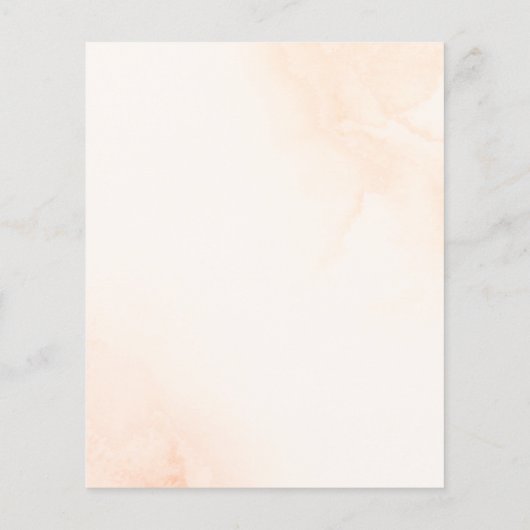 Budget Romantische Blush Roze Waterverf Bruiloft (Achterkant)