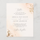 Budget Romantische Blush Roze Waterverf Bruiloft (Voorkant)