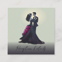 Budget Romantische Gothic Lovers Receptie Details Informatiekaartje