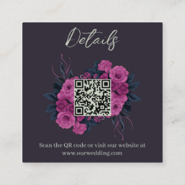 Budget Romantische Gotische Liefhebbers QR-code de Informatiekaartje