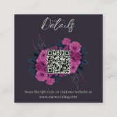 Budget Romantische Gotische Lovers QR-code details Informatiekaartje (Achterkant)